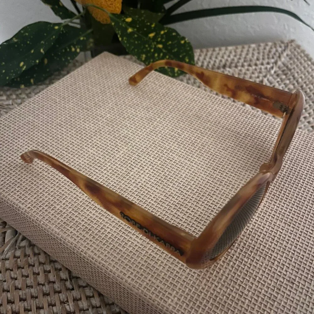 Italy Vintage ROBE DI KAPPA 90's Amber Tortoise Sunglasses Oval/Round - Picture 10 of 15